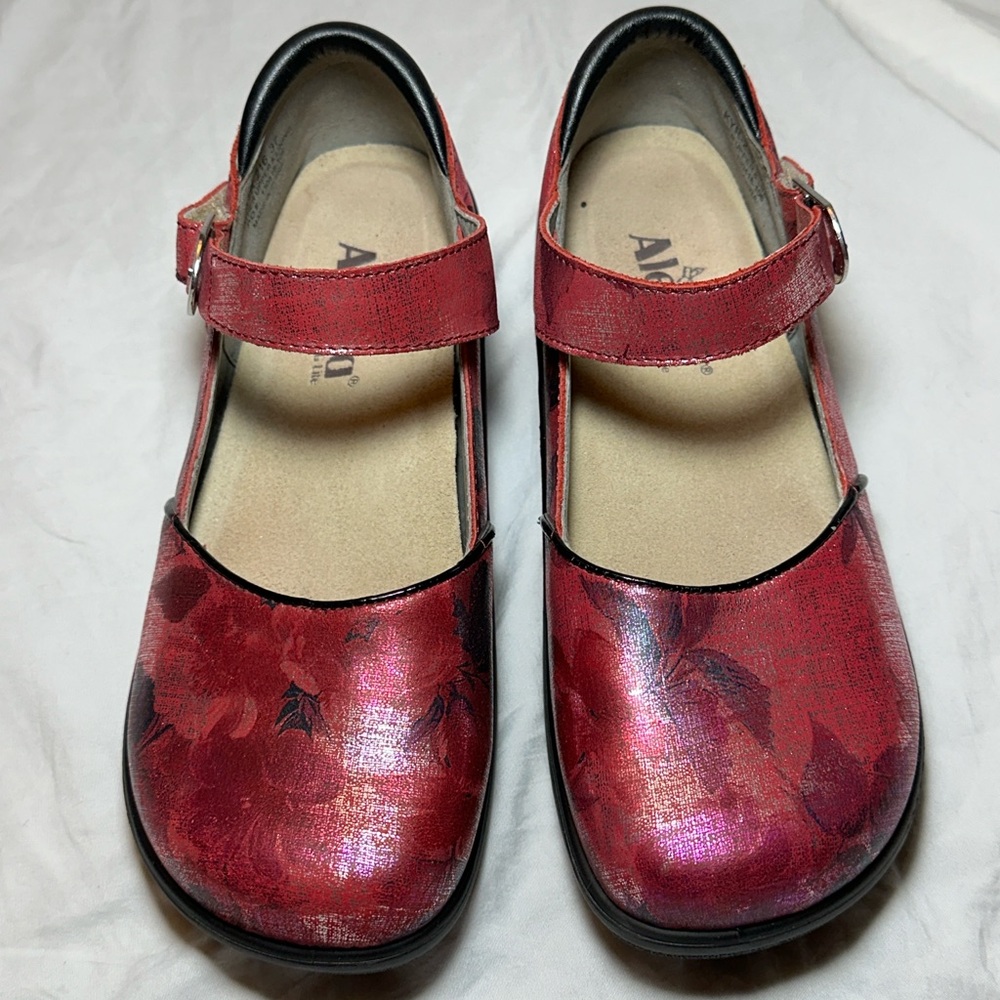 Alegria Red Mary Jane Flats